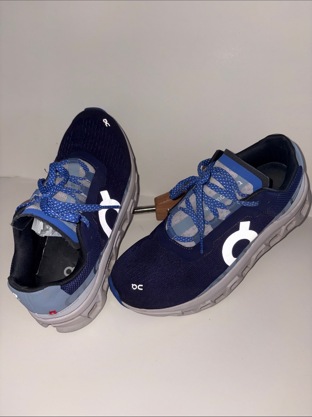 On Cloudmonster Women's Running Shoes - Navy with Light Blue